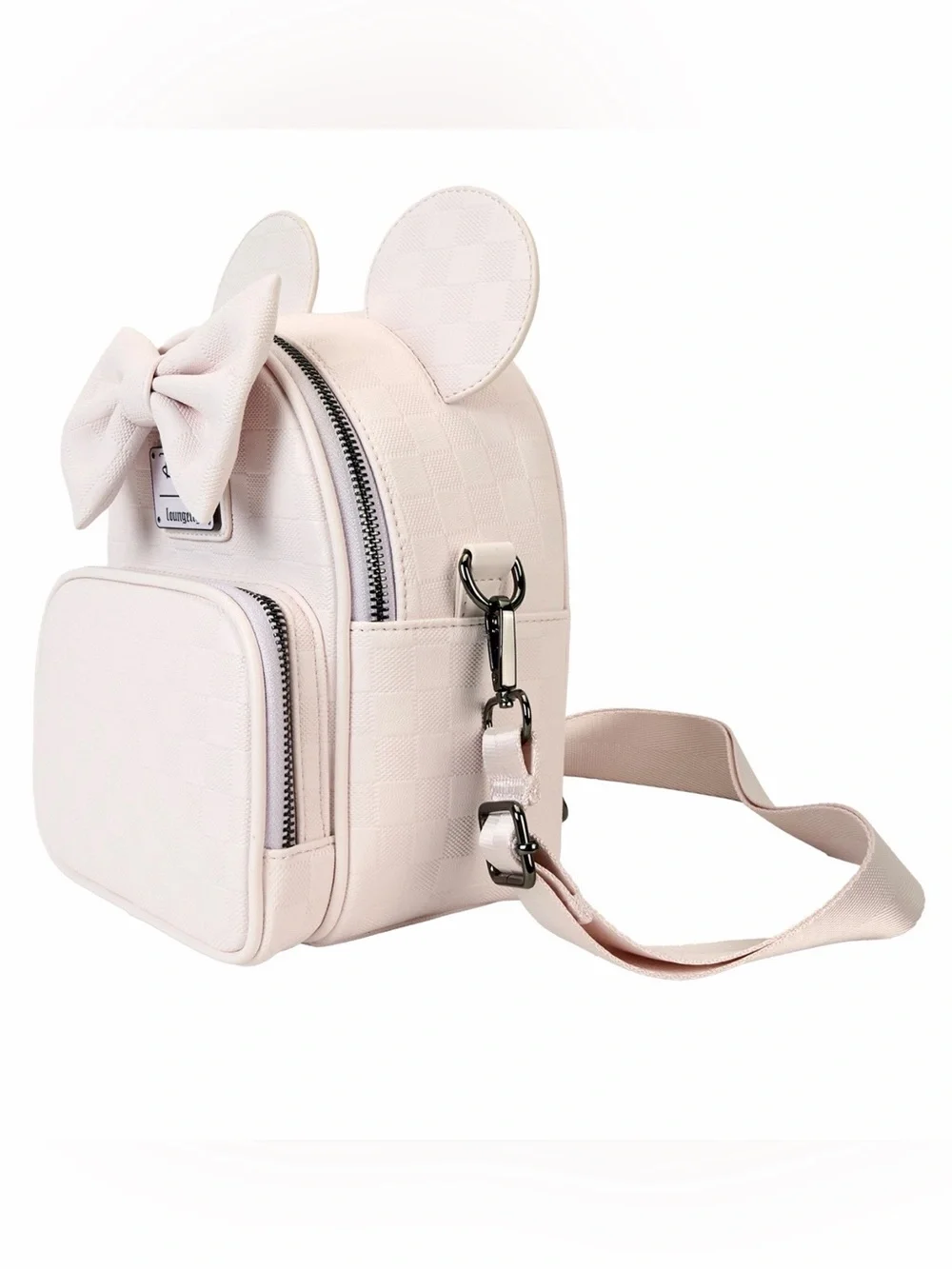 Loungefly Minnie Mouse Checkered Convertible Backpack & Crossbody Bag